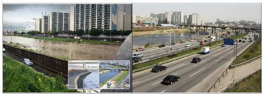 중랑천, 동부간선도로 현황 사진. <서울시 제공>